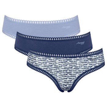 Sloggi Trusser 3P GO Crush Hipster Briefs Berry/Lilac bomuld X-Large Dame