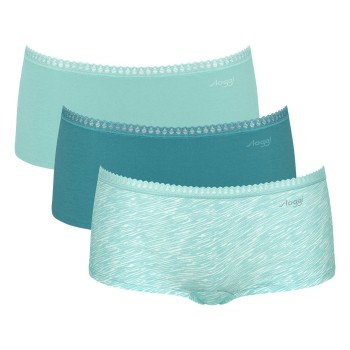 Sloggi Trusser 3P GO Crush Hipster Shorts Blå/Turkise bomuld XX-Large Dame