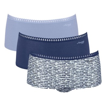 Sloggi Trusser 3P GO Crush Hipster Shorts Berry/Lilac bomuld Small Dame