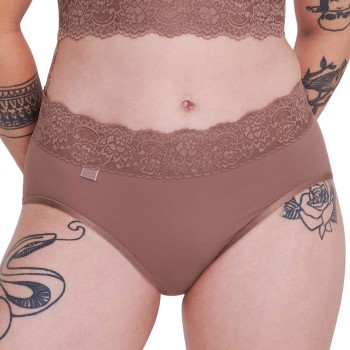 Sloggi Trusser 2P Romance Midi Mørkrosa  48 Dame