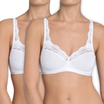 Sloggi BH 2P Romance SI BH Hvid A 75 Dame