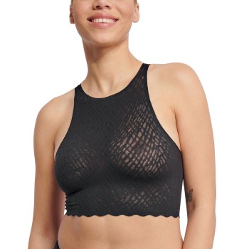 Sloggi BH ZERO Feel Bliss Crop Top Sort Small Dame