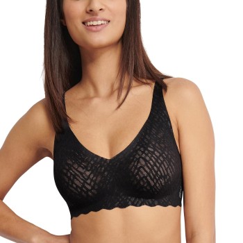 Sloggi BH ZERO Feel Bliss Soft Bra Sort L+ Dame