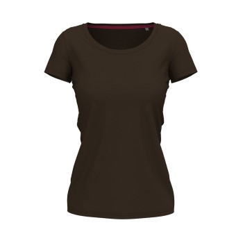Stedman Claire Crew Neck Mørkbrun  ringspundet bomuld Small Dame