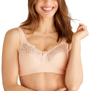 Swegmark BH Cotton Bloom Fairtrade Soft Bra Creme bomuld B 85 Dame