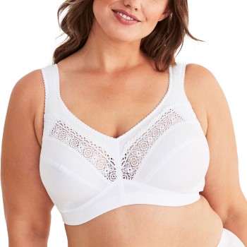 Swegmark BH Cotton Star Soft Bra Hvid bomuld D 95 Dame