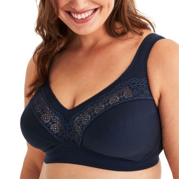 Swegmark BH Cotton Star Soft Bra Marineblå bomuld B 80 Dame