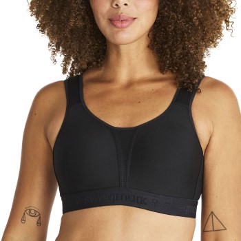 Swegmark BH Kimberly Iconic Moulded Cups Sports Bra Sort polyamid D 75 Dame