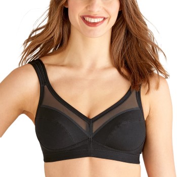 Swegmark BH Net Faitrade Cotton Soft Bra Sort økologisk bomuld E 95 Dame
