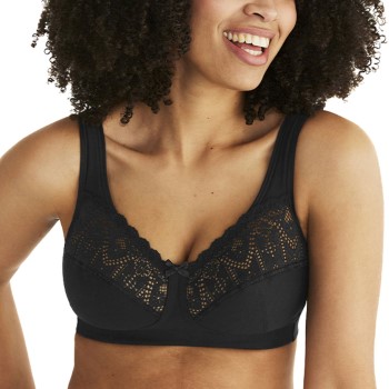 Swegmark BH True Beauty Fairtrade Soft Bra Sort bomuld G 85 Dame