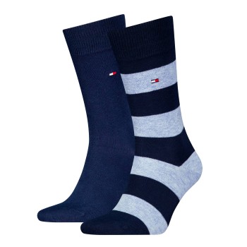 Tommy Hilfiger Strømper 2P Men Rugby Sock Blå/Lyseblå Str 43/46 Herre