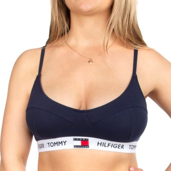 Tommy Hilfiger BH Tommy 85 T-Shirt Bralette Marineblå bomuld Large Dame