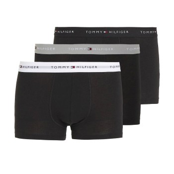 Tommy Hilfiger 3P WB Trunks Sort/Hvid bomuld Large Herre