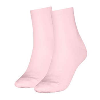 Tommy Hilfiger Strømper 2P Women Casual Short Sock Lyserosa Str 39/42 Dame