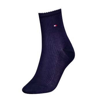 Tommy Hilfiger Legwear Tommy Hilfiger Strømper Women Premium Rib Short Socks Marineblå Str 39/42 Dame