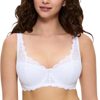 Triumph BH Amourette Wired Bra With Lace Hvid E 75 Dame