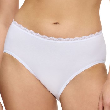Triumph Trusser Feel Of Cotton Midi Brief Hvid bomuld 40 Dame