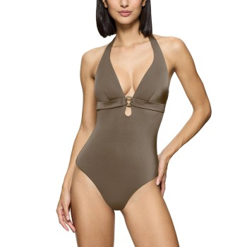 Triumph Midnight Swim OP 01 Swimsuit Khaki C 42 Dame