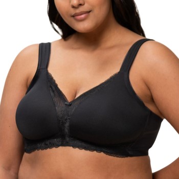 Triumph BH Modern Lace Cotton Soft Bra Sort D 85 Dame