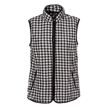 Trofé Trofe Houndstooth Vest Sort polyester Large Dame
