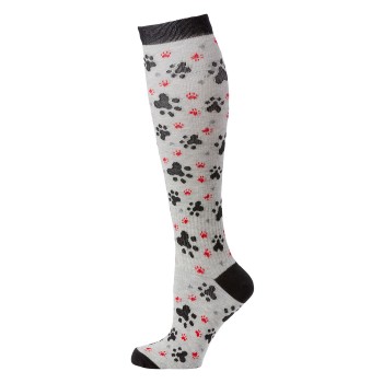 Trofé Trofe Printed Support Socks Strømper Grå/Rød Str 39/42 Dame