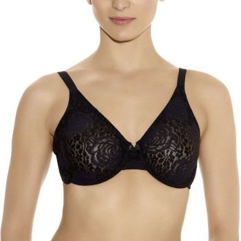 Wacoal BH Halo Lace Underwire Bra Sort F 75 Dame