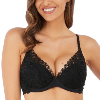 Wacoal BH Raffine Plunge Push Up Bra Sort E 70 Dame