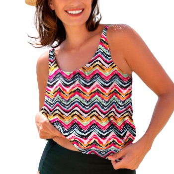Wiki Jamaica Tankini Top Flerfarvet C/D Medium Dame