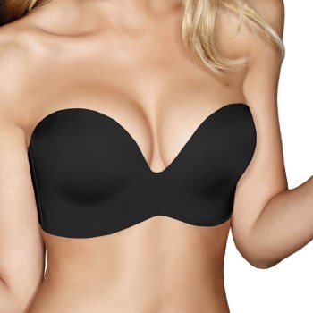Wonderbra BH Ultimate Silhouette Micro Strapless Sort I 80 Dame