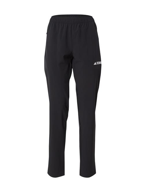 ADIDAS TERREX Udendørs bukser 'Essentials'  sort / hvid