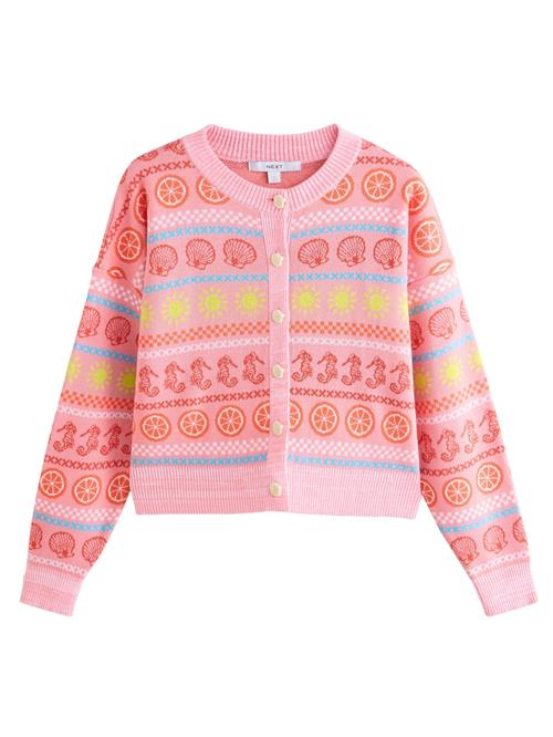 Next Cardigan  azur / citron / lyserød / hvid
