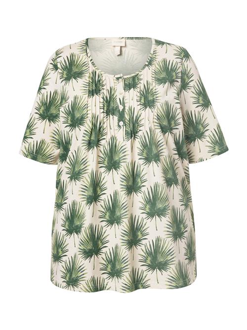 Ulla Popken Shirts  gran / perlehvid