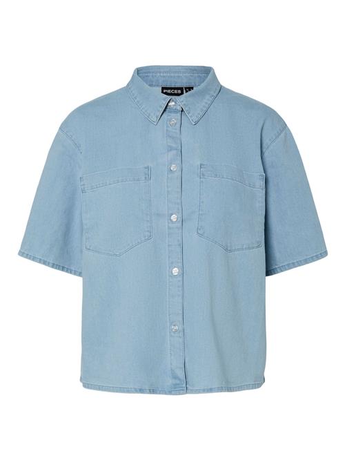 PIECES Bluse 'PCTula'  blue denim