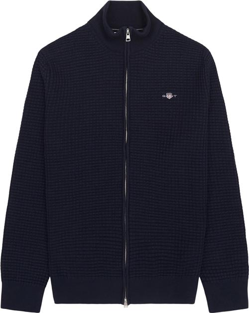 Gant Zipped Textured Cardigan