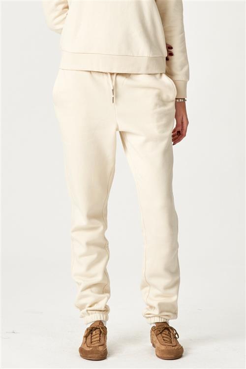 Basic Sweatpants - Lys Beige - Dame - S - TeeShoppen