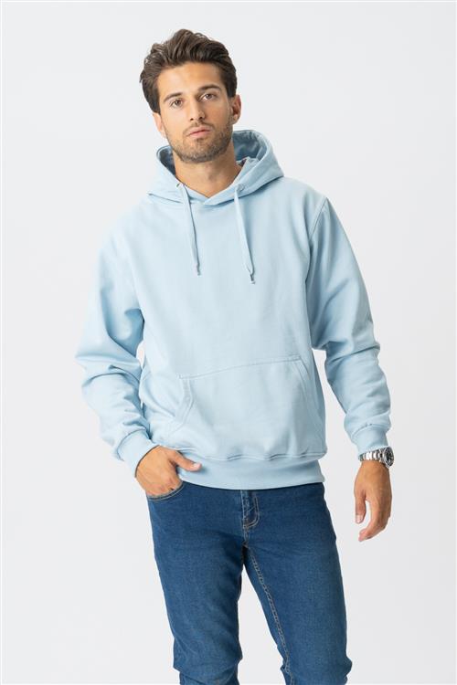 Basic Hoodie - Sky Blå - Herre - M - TeeShoppen