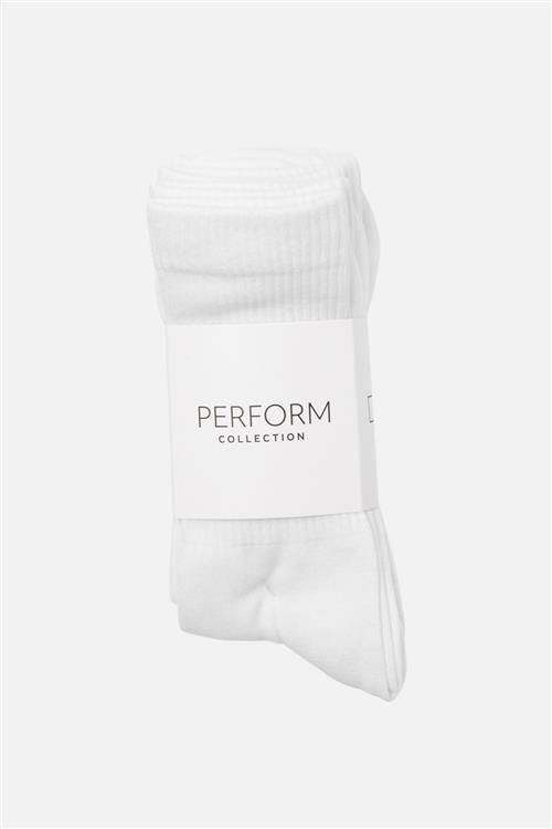 Sportsstrømper 10 pak - Hvid - 43/46 - TeeShoppen