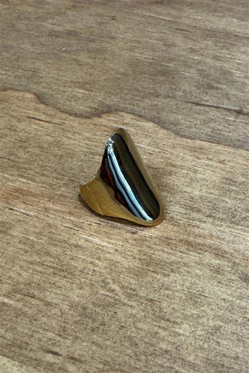 Ellie Luksuriøs Retro Åben Ring - Guld (Sample) - One Size - TeeShoppen