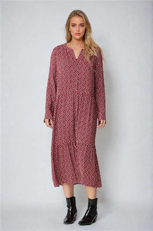 Anna langærmet kjole - Sundried Tomato - Dame - XL - Amis de Copenhague