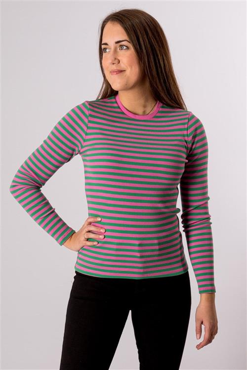 Line Langærmet Trøje - Super Pink/Jelly Bean - Dame - XL - ONLY