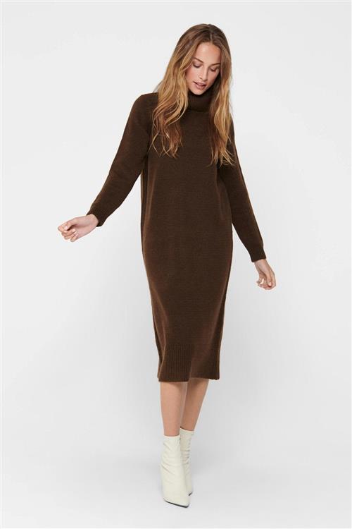 Brandie Roll Neck Dress - Chicory Coffee - Dame - L - ONLY