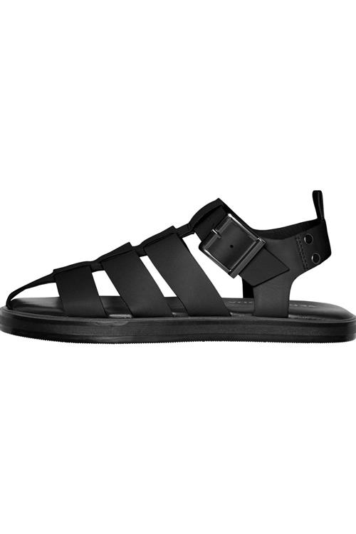 Gitta Læder Sandal - Sort - Dame - 41 - Vero Moda