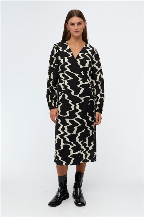 Vanja Wrap Kjole - Sort - 44 - Object
