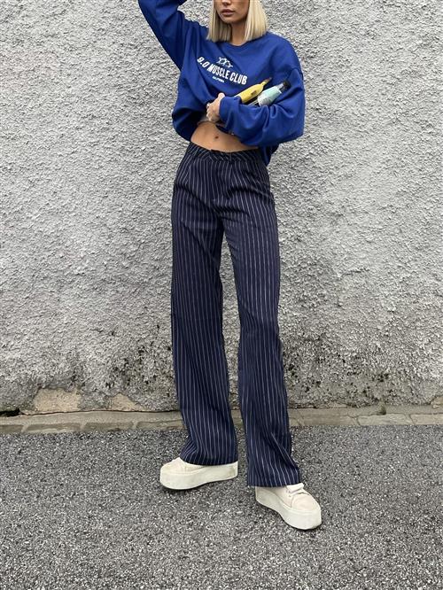 Staple pants - blue striped - XL - May