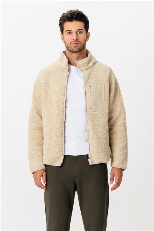 Fleecejakke - Sand - XL - TeeShoppen