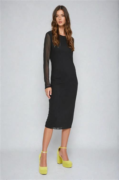 Bella Calf Kjole - Sort - XL - Vero Moda