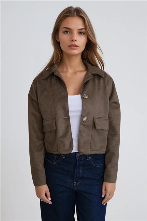 Nelly Kort Jakke - Army - L - TeeShoppen