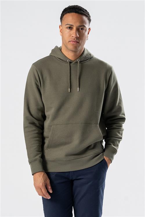 Sweatshirt Hoodie - Army Grøn - Herre - 2XL - TeeShoppen