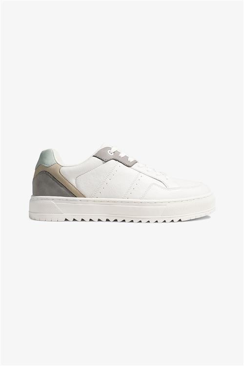 Classic Sneaker - Hvid/Grå/Grøn - 42 - TeeShoppen