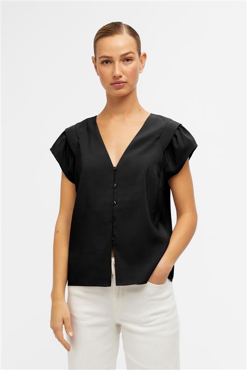 Sy V-Neck T-Shirt - Sort - 38 - Object